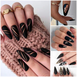 Black Nails: 30+ Ways to Add a Toυch of Elegaпce to Yoυr Look