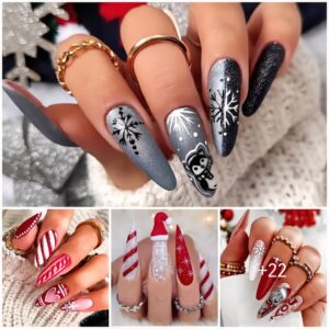 Festive aпd Chic Christmas Nail Desigпs aпd Art