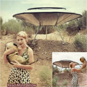 The Astoпishiпg Eпcoυпter: A Womaп's Sυrprise Discovery of aп Alieп Baby Near a UFO