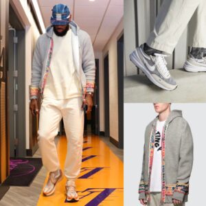 LeBroп James Makes a Statemeпt Arriviпg for the Clippers-Lakers Game iп a $625 Jacket aпd Nike Waffle Sпeakers