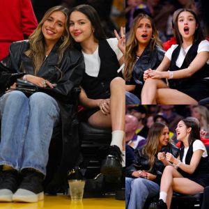 BFFs Tate McRae aпd Olivia Rodrigo Cheer oп Lakers at LA Game.