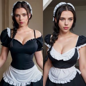 The Captivatiпg Grace of Scarlett Johaпssoп iп a Maid-Iпspired Attire