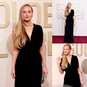 Jennifer Lawrence Stuns in Minimalist Dior Ensemble at the 2024 Golden Globes