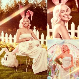 Miley Cyrus Embraces Easter Spirit: Dons Giant Bunny Ears in Whimsical Photoshoot