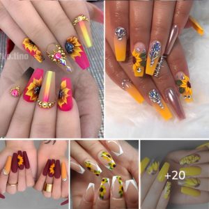 25 Stunning Summer Manicure Ideas Featuring Yellow Sunflowers for a Graceful Look