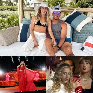 Brittany Mahomes Stuns in $7,800 Prada Pajamas at Taylor Swift’s Eras Tour Stop in Amsterdam.