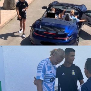 HOT NEWS: Erling Haaland meets idol Cristiano Ronaldo jogging to Al-Nassr training ground in Saudi Arabia while on holiday