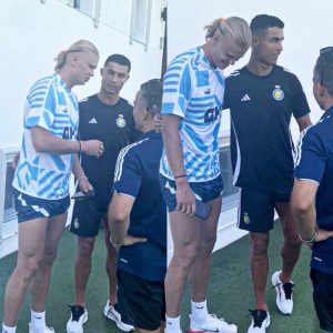 Erling Haaland meets Cristiano Ronaldo, who inspired the Norwegian striker to destroy chicken breast.