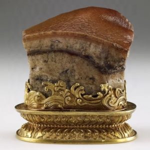 BREAKING NEWS: Ancient China’s Culinary Sculpture: The 'Meat-Shaped Stone' Carving from the Qing Dynasty.