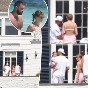 Travis Kelce and Taylor Swift reunited at her home in Rhode Island. (VIDEO)